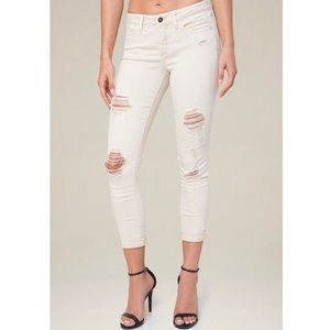Bebe Heartbreaker Natural Skinny Ankle Jeans 31